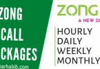 Zong Other Network Call Packages Daily