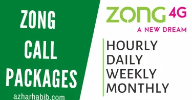 Zong Other Network Call Packages Daily