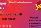 Jazz Monthly Call Package In 100 Rupees
