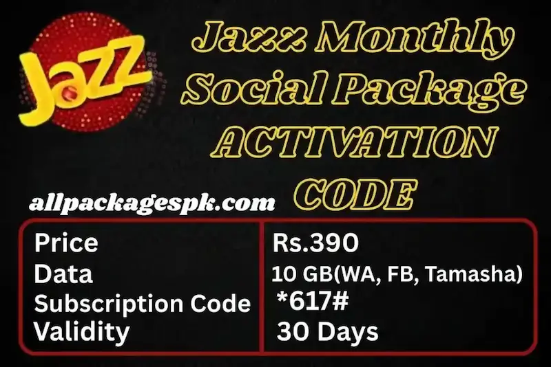 Jazz 10 GB Package Code