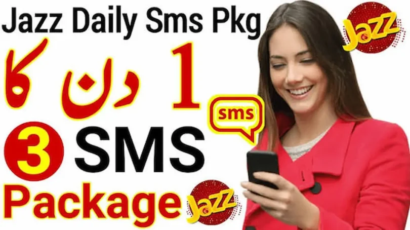 jazz 1 day sms package code