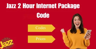 jazz 2 hour internet package code